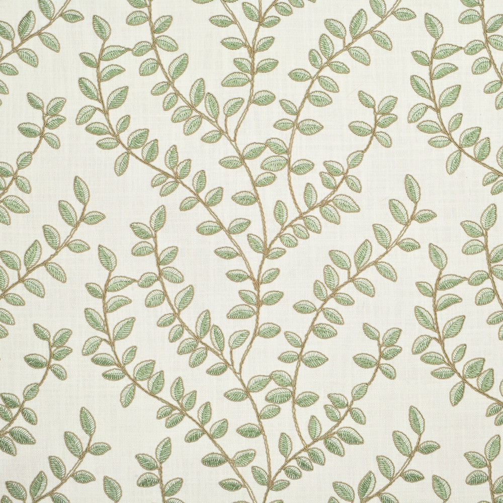 S2672 Green Tea by Greenhouse Fabric 100% Polyester With 100% Polyester Embroidery India 9,000 </p><p>Repeat: 13" H, 9.5" V 52' - Fabric Carolina -