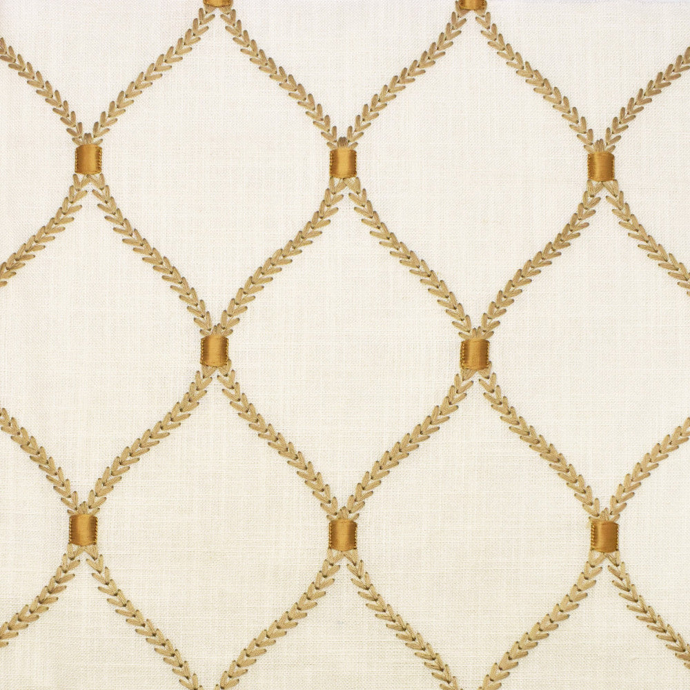 S2677 Gilded by Greenhouse Fabric 70% Rayon, 30% Linen W/ 100% Rayon Embroidery INDIA 9,000 </p><p>Repeat: 4.25" H, 6.25" V 52" - Fabric Carolina -