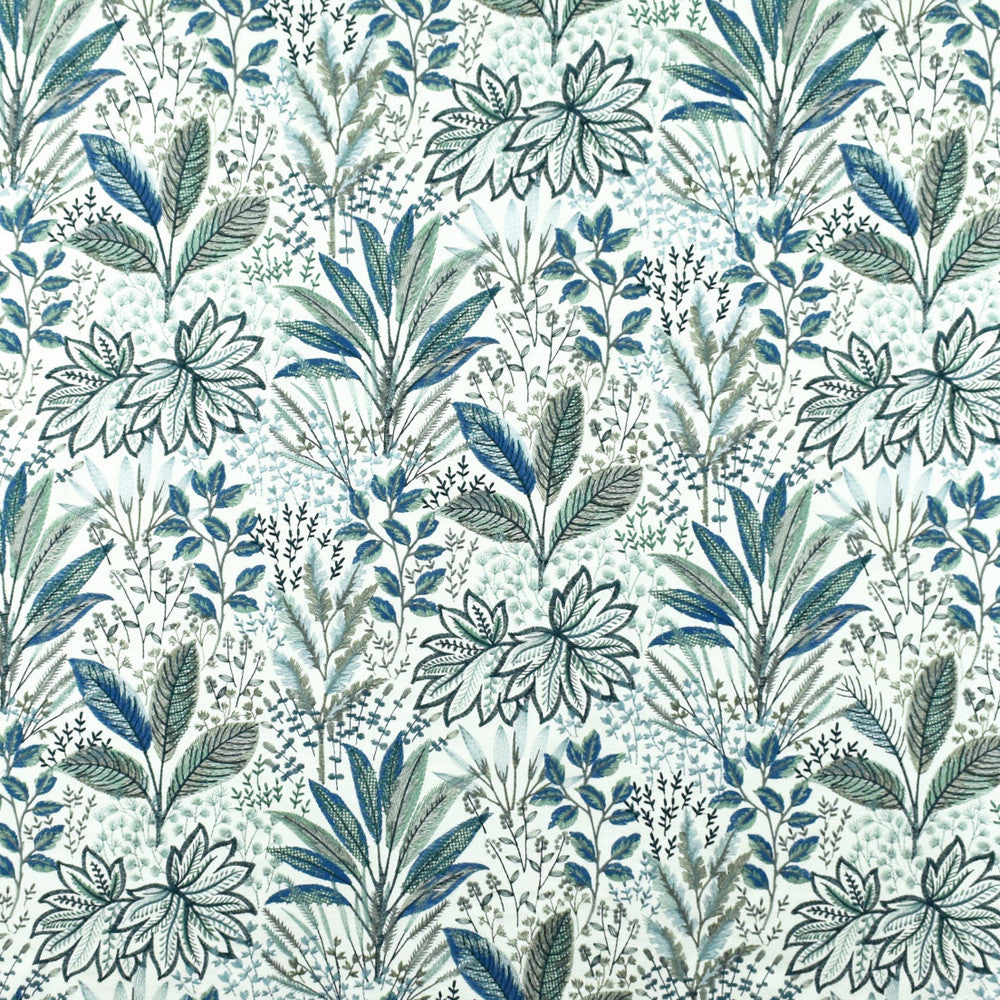S2678 Lagoon by Greenhouse Fabric 73% Polyester, 27% Cotton W/ 100% Viscose Embroidery INDIA 9,000 </p><p>Repeat: 13" H, 18" V 52" - Fabric Carolina -