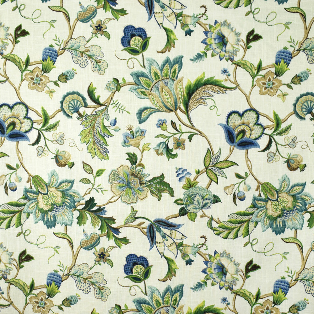 S2690 Sapphire by Greenhouse Fabric 55% Linen, 45% Rayon CHINA 15,000 </p><p>Repeat: 27" H, 27" V 54" - Fabric Carolina -