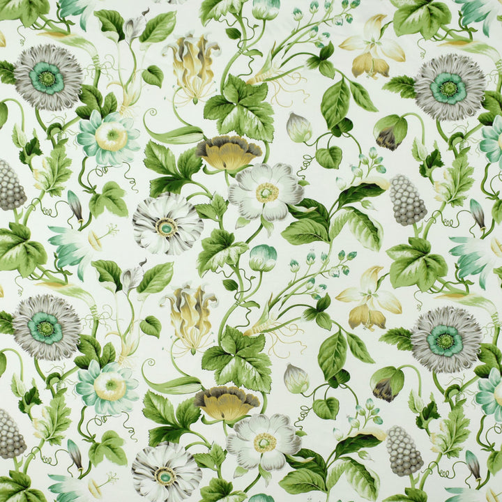 S2713 Green Tea by Greenhouse Fabric 100% Cotton PERU 15,000 </p><p>Repeat: 27" H, 17" V 54" - Fabric Carolina -