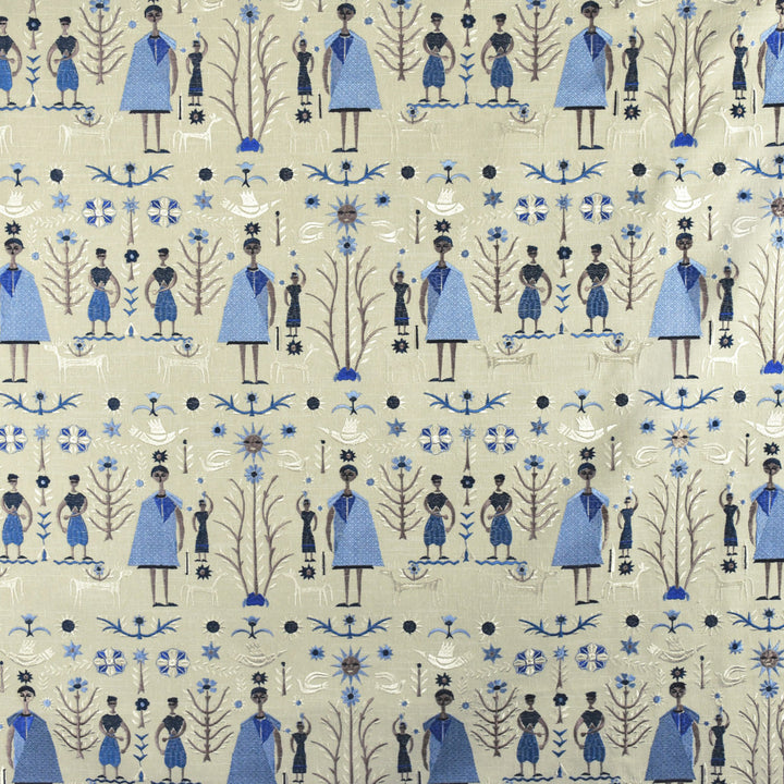 S3022 Dream Blue by Greenhouse Fabric 57% Polyester, 43% Cotton With 57% Polyester, 43% Cotton Embroidery India 9,000 double rubs </p><p>Repeat: 17" H, 17.625" V 50" - Fabric Carolina -