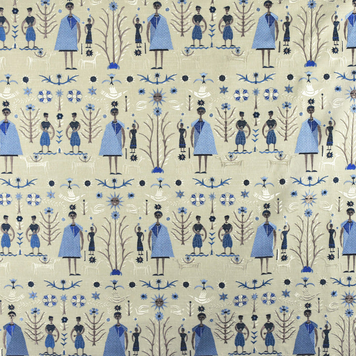 S3022 Dream Blue by Greenhouse Fabric 57% Polyester, 43% Cotton With 57% Polyester, 43% Cotton Embroidery India 9,000 </p><p>Repeat: 17" H, 17.625" V 50" - Fabric Carolina -