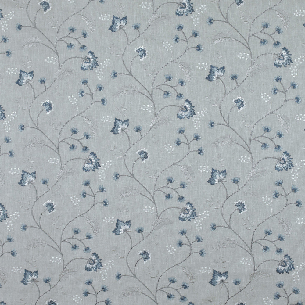 S3030 Cornflower by Greenhouse Fabric S41: Capri Blues 52% Cotton, 48% Polyester With 100% Polyester Embroidery India 9,000 double rubs </p><p>Repeat: 17.25" H, 9.125" V 52" - Fabric Carolina -