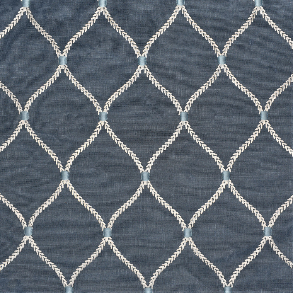 S3038 Sapphire by Greenhouse Fabric S41: Capri Blues 70% Rayon, 30% Linen With 100% Rayon Embroidery India 9,000 double rubs </p><p>Repeat: 4.25" H, 6.25" V 52" - Fabric Carolina -