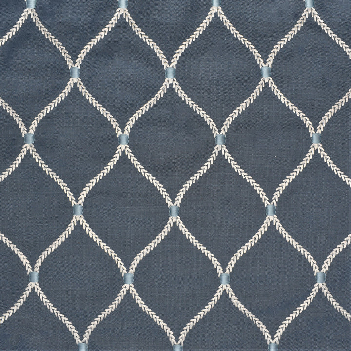 S3038 Sapphire by Greenhouse Fabric 70% Rayon, 30% Linen With 100% Rayon Embroidery India 9,000 double rubs </p><p>Repeat: 4.25" H, 6.25" V 52" - Fabric Carolina -