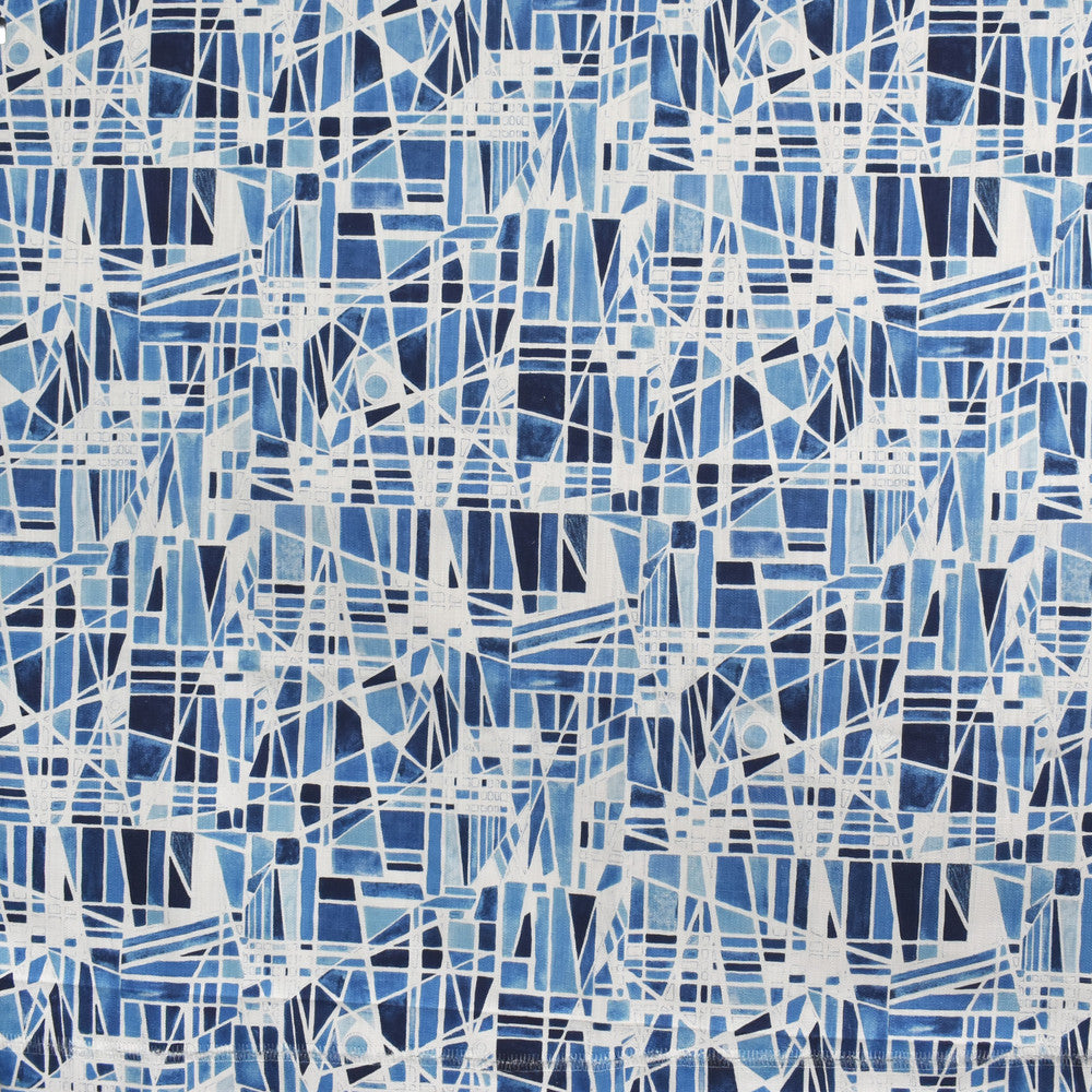 S3403 Blue by Greenhouse Fabric 85% Cotton, 15% Linen Pakistan 24,000 double rubs </p><p>Repeat: 13.5" H, 24" V 54" - Fabric Carolina -