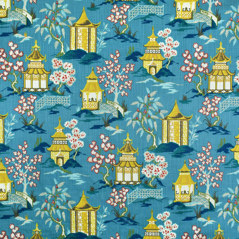 S3410 Azure by Greenhouse Fabric 100% Cotton China 27,000 </p><p>Repeat: 27.375" H, 27" V 58" - Fabric Carolina -