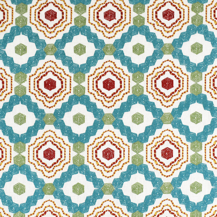 S3411 Turquoise by Greenhouse Fabric 86% Polyester, 14% Cotton With 100% Cotton Embroidery India 9,000 </p><p>Repeat: 5" H, 6.25" V 55" - Fabric Carolina -