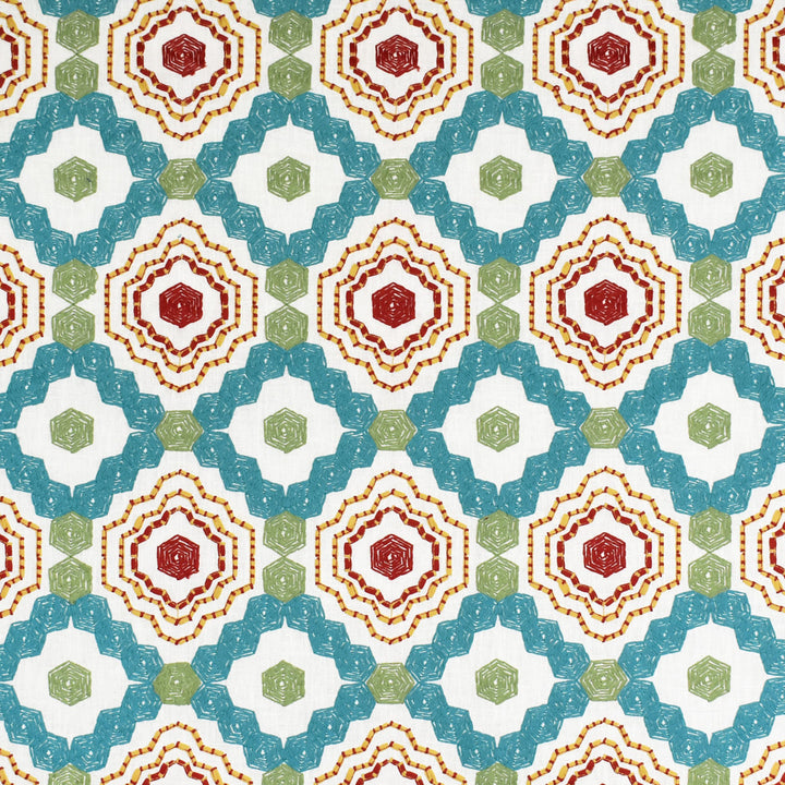 S3411 Turquoise by Greenhouse Fabric 86% Polyester, 14% Cotton With 100% Cotton Embroidery India 9,000 double rubs </p><p>Repeat: 5" H, 6.25" V 55" - Fabric Carolina -