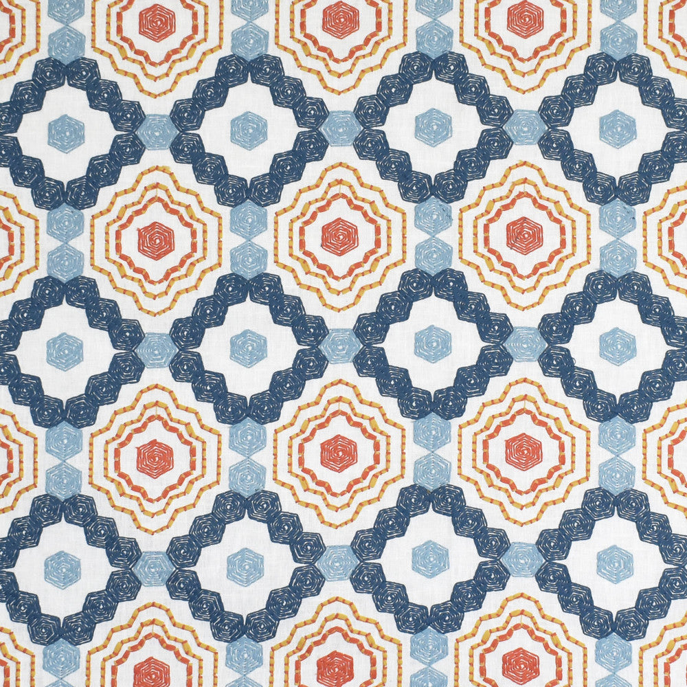 S3432 Lake by Greenhouse Fabric 86% Polyester, 14% Cotton With 100% Cotton Embroidery India 9,000 </p><p>Repeat: 5" H, 6.25" V 55" - Fabric Carolina -
