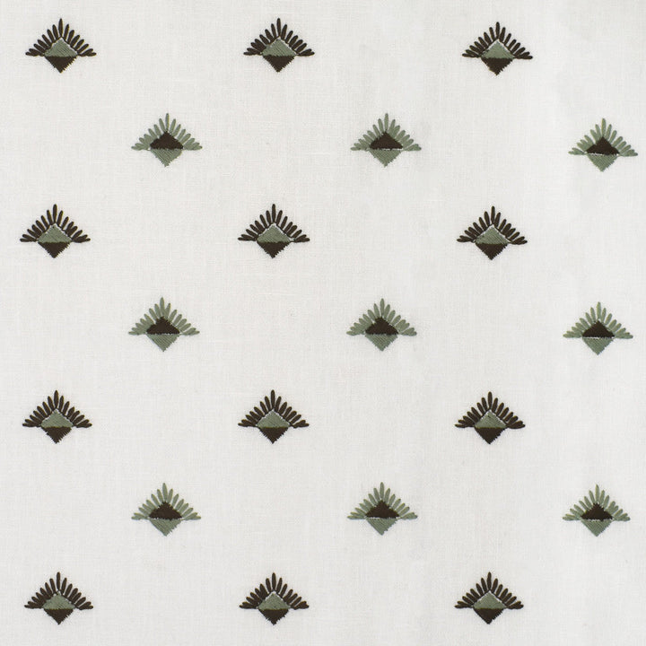 S3586 Sage by Greenhouse Designer Fabric M05: Memos by Color 73% Polyester, 27% Cotton With 100% Polyester Embroidery India 9,000 double rubs </p><p>Repeat: 3.75" H, 3" V 54" - Swanky Fabrics -