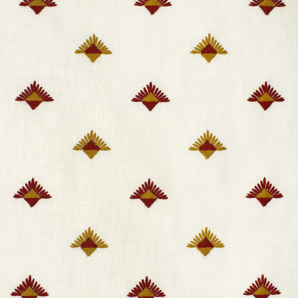 S3637 Paprika by Greenhouse Fabric M05: Memos by Color 73% Polyester, 27% Cotton With 100% Polyester Embroidery India 9,000 double rubs </p><p>Repeat: 3.75" H, 3" V 54" - Fabric Carolina -
