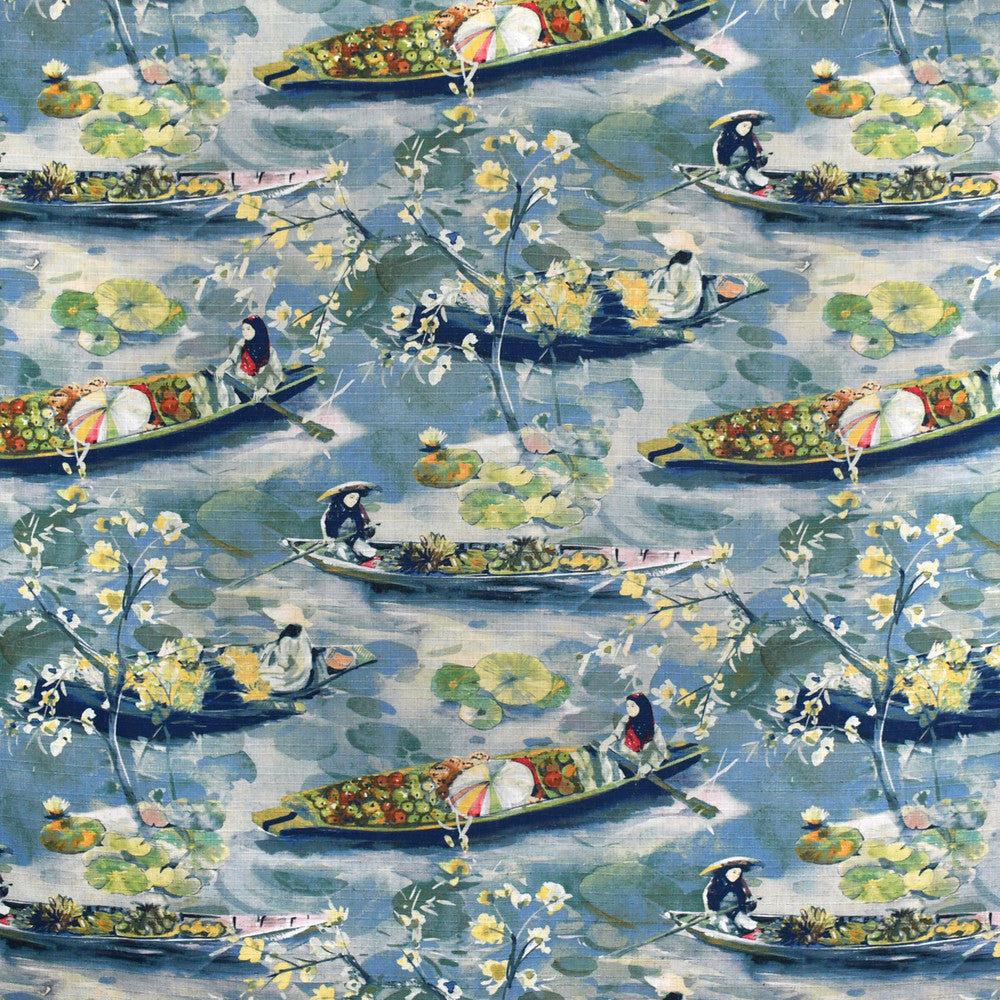 S3652 River by Greenhouse Fabric 95% Polyester, 5% Linen China 53,000 double rubs </p><p>Repeat: 28" H, 27" V 58" - Fabric Carolina -