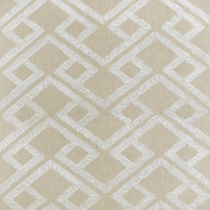 S3899 Cloud by Greenhouse Designer Fabric S52: Oyster 68% Polyester, 21% Linen, 11% Cotton With 100% Polyester Embroidery India 9,000 double rubs </p><p>Repeat: 10.9" H, 4.1" V 54" - Swanky Fabrics -