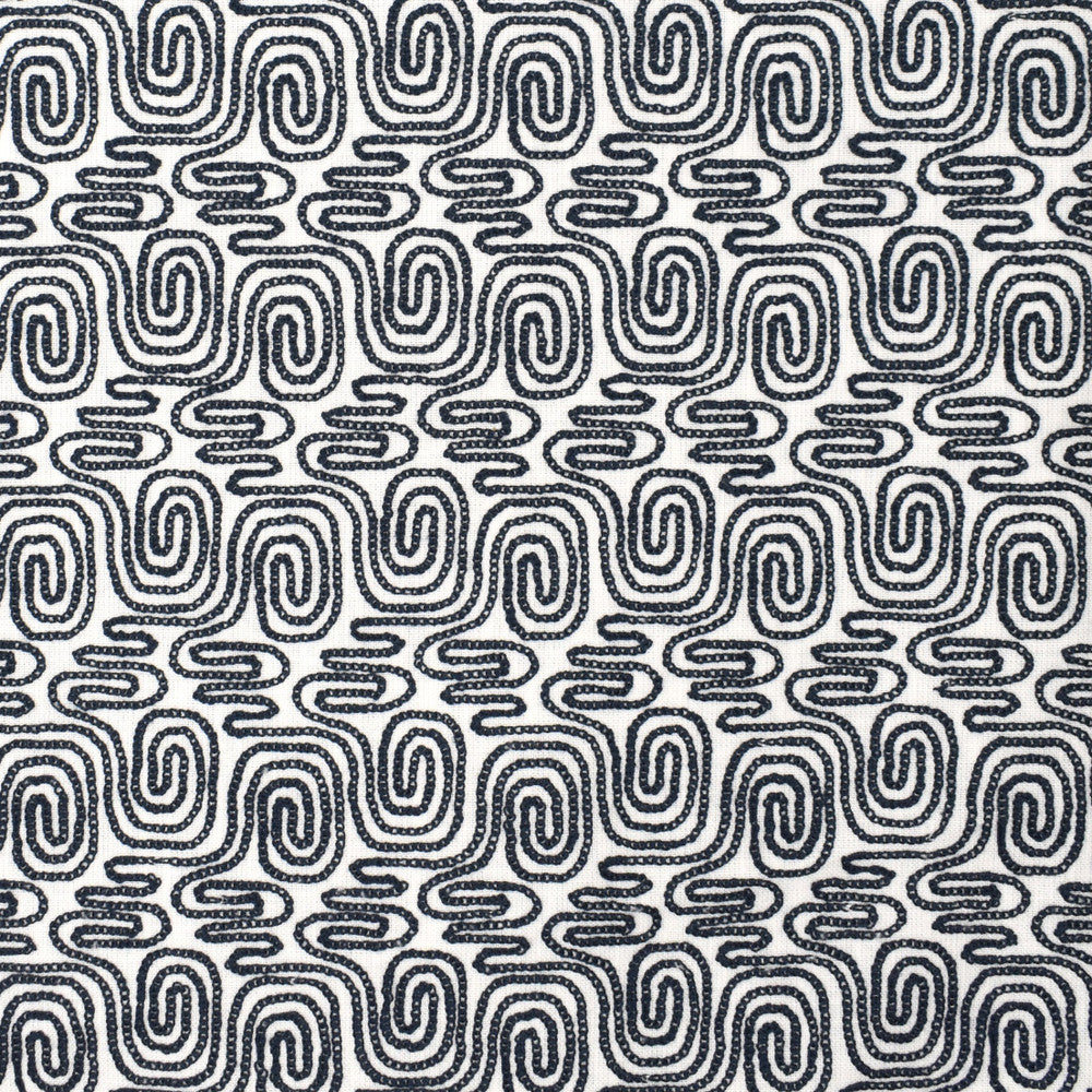 S4030 Navy by Greenhouse Fabric 73% Cotton, 27% Polyester With 100% Cotton Embroidery India DRAPERY </p><p>Repeat: 6" H, 6" V 56" - Fabric Carolina -