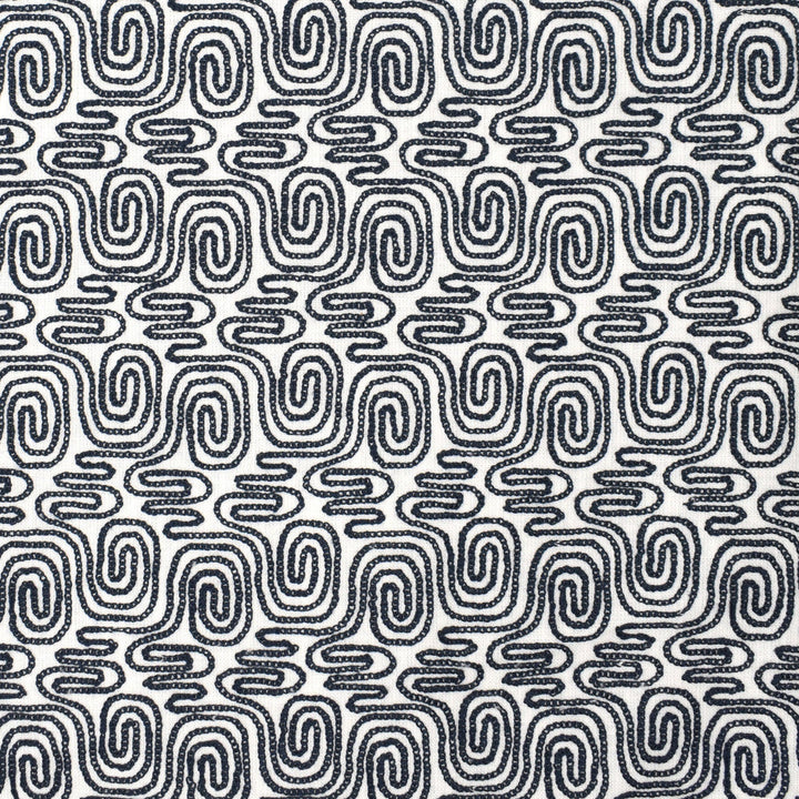 S4030 Navy by Greenhouse Designer Fabric 73% Cotton, 27% Polyester With 100% Cotton Embroidery India DRAPERY double rubs </p><p>Repeat: 6" H, 6" V 56" - Swanky Fabrics -