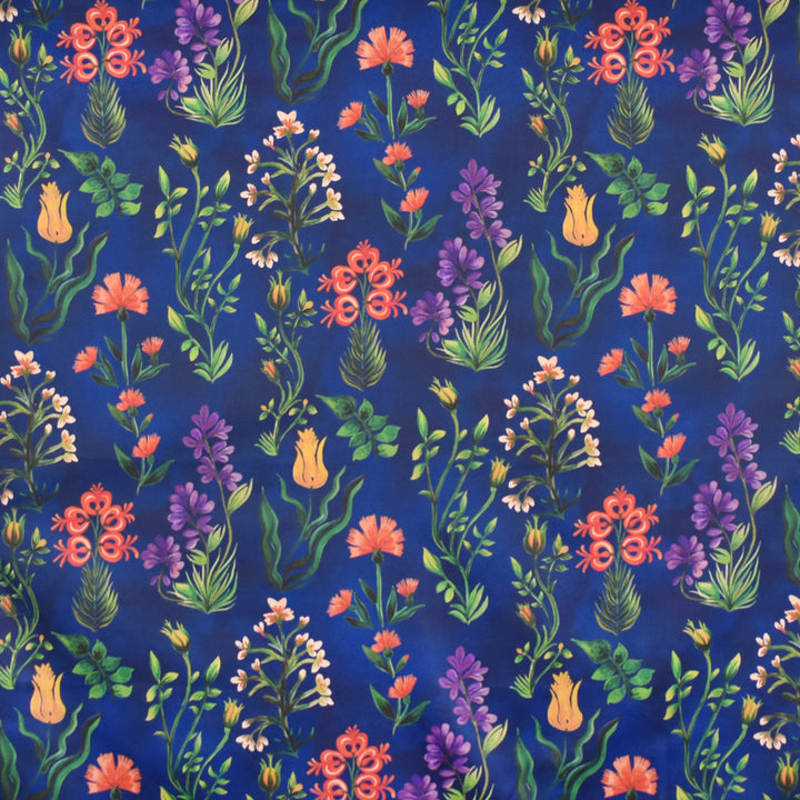 S4031 Deep Blue by Greenhouse Fabric 90% Cotton, 10% Linen Pakistan 12,000 </p><p>Repeat: 13.5" H, 25.25" V 54" - Fabric Carolina -