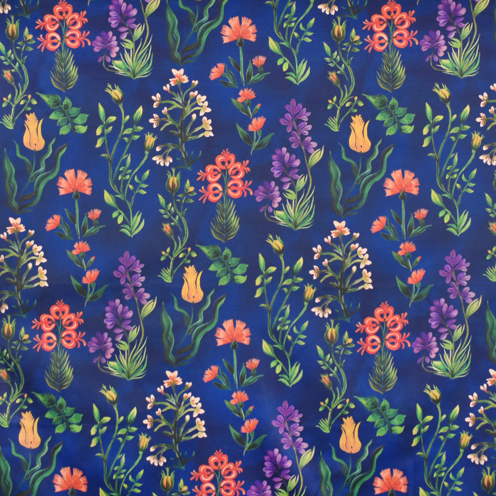 S4031 Deep Blue by Greenhouse Fabric S54: Baltic 90% Cotton, 10% Linen Pakistan 12,000 double rubs </p><p>Repeat: 13.5" H, 25.25" V 54" - Fabric Carolina -