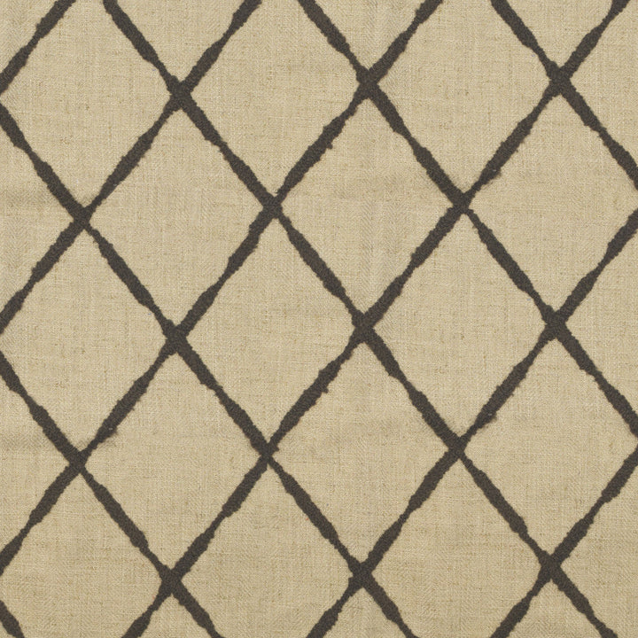 S4113 Smoke by Greenhouse Designer Fabric 80% Polyester, 15% Acrylic, 5% Linen China 20,000 double rubs </p><p>Repeat: 4.5" H, 6" V 58" - Swanky Fabrics -