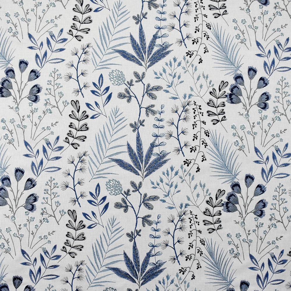S4837 Blue Jay by Greenhouse Fabric S69: Rain 58% Cotton, 42% Polyester W/ 100% Rayon Embroidery India 3,000 double rubs </p><p>Repeat: 26" H, 12.75" V 54" - Fabric Carolina -