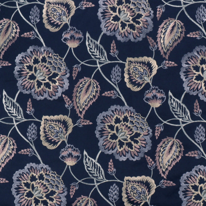 S4842 Navy by Greenhouse Fabric 52% Cotton, 48% Polyester India Drapery </p><p>Repeat: 12.75" H, 9.45" V 54" - Fabric Carolina -