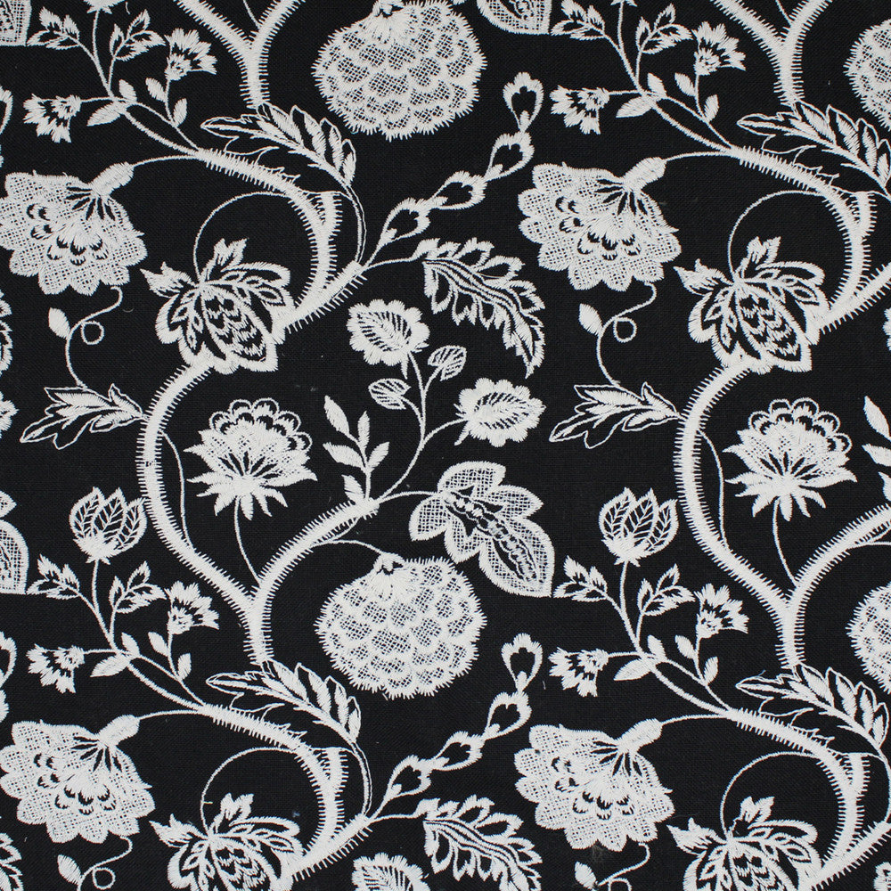 S5058 Black by Greenhouse Fabric S73: Onyx 70% Polyester, 30% Cotton India Drapery double rubs </p><p>Repeat: 8.5" H, 9.45" V 54" - Fabric Carolina -