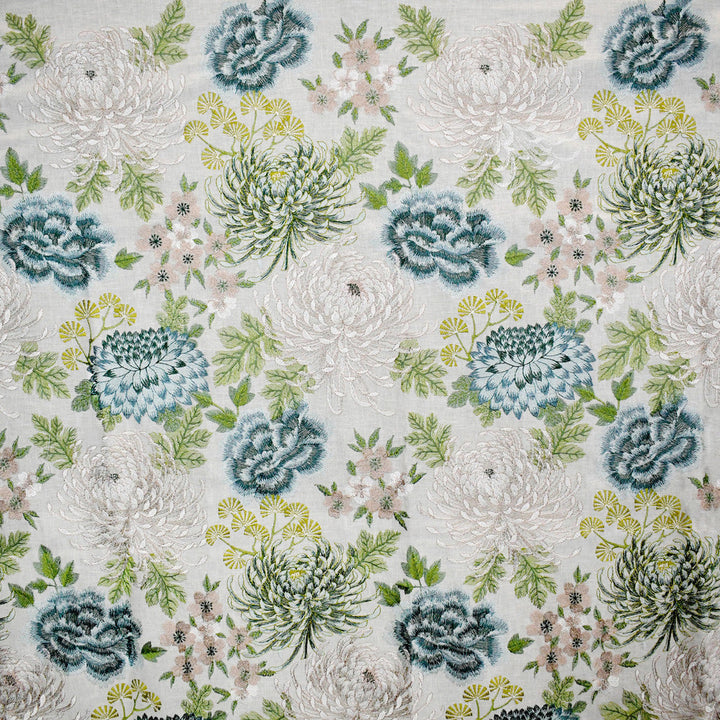 S5072 Aquarius by Greenhouse Designer Fabric M11: Memos by Color 50% Viscose, 26% Polyester, 24% Cotton With 100% Viscose Embroidery India 15,000 double rubs </p><p>Repeat: 17.5" H, 18" V 52" - Swanky Fabrics -