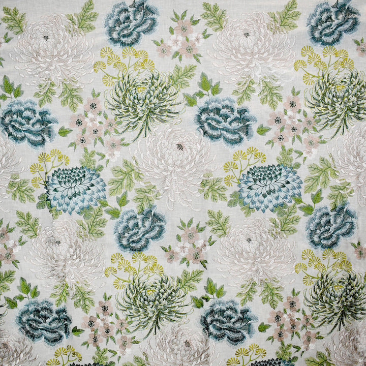 S5072 Aquarius by Greenhouse Fabric M11: Memos by Color 50% Viscose, 26% Polyester, 24% Cotton With 100% Viscose Embroidery India 15,000 double rubs </p><p>Repeat: 17.5" H, 18" V 52" - Fabric Carolina -