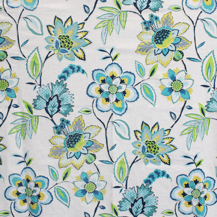 S5106 Isle Waters by Greenhouse Fabric M11: Memos by Color 100% Cotton With 100% Viscose Embroidery India DRAPERY double rubs </p><p>Repeat: 27.375" H, 32.375" V 56" - Fabric Carolina -
