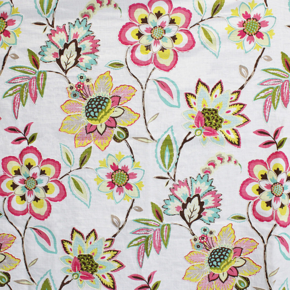 S5114 Birthday Cake by Greenhouse Fabric 100% Cotton With 100% Viscose Embroidery India DRAPERY </p><p>Repeat: 27.375" H, 32.375" V 56" - Fabric Carolina -
