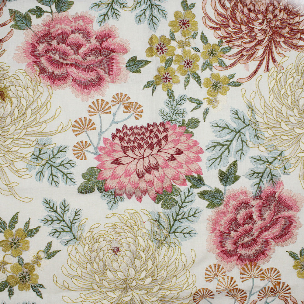 S5120 Blossom by Greenhouse Designer Fabric 52% Polyester, 48% Cotton With 100% Viscose Embroidery India 9,000 </p><p>Repeat: 17.5" H, 18.25" V 52" - Swanky Fabrics -