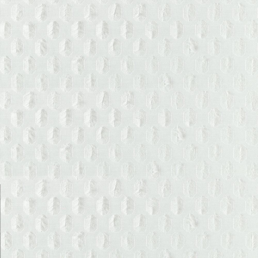 S5142 Optic White by Greenhouse Fabric M11: Memos by Color 69% Polyester, 31% Cotton India DRAPERY double rubs </p><p>Repeat: 1.25" H, 1.75" V 58" - Fabric Carolina -