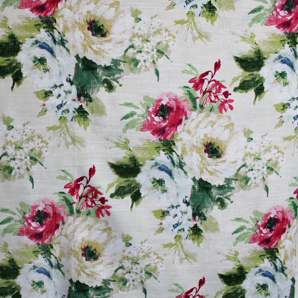 S5172 Blossom by Greenhouse Fabric M11: Memos by Color 75% Cotton, 25% Linen Pakistan 20,000 double rubs </p><p>Repeat: 27.25" H, 24.75" V 56" - Fabric Carolina -