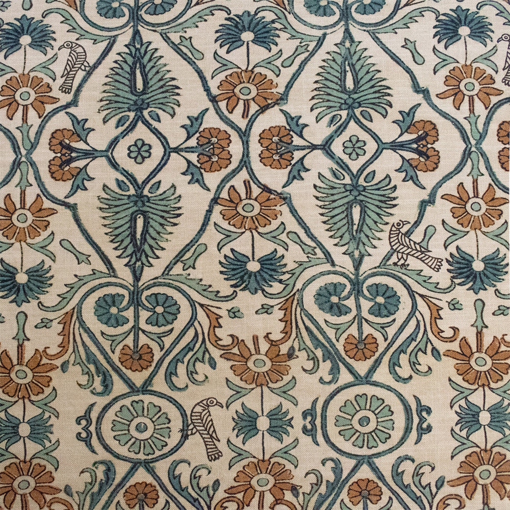 S5796 Silver Blue by Greenhouse Fabric 75% Cotton, 25% Linen Pakistan 18,000 </p><p>Repeat: 27" H, 32" V 54" - Fabric Carolina -