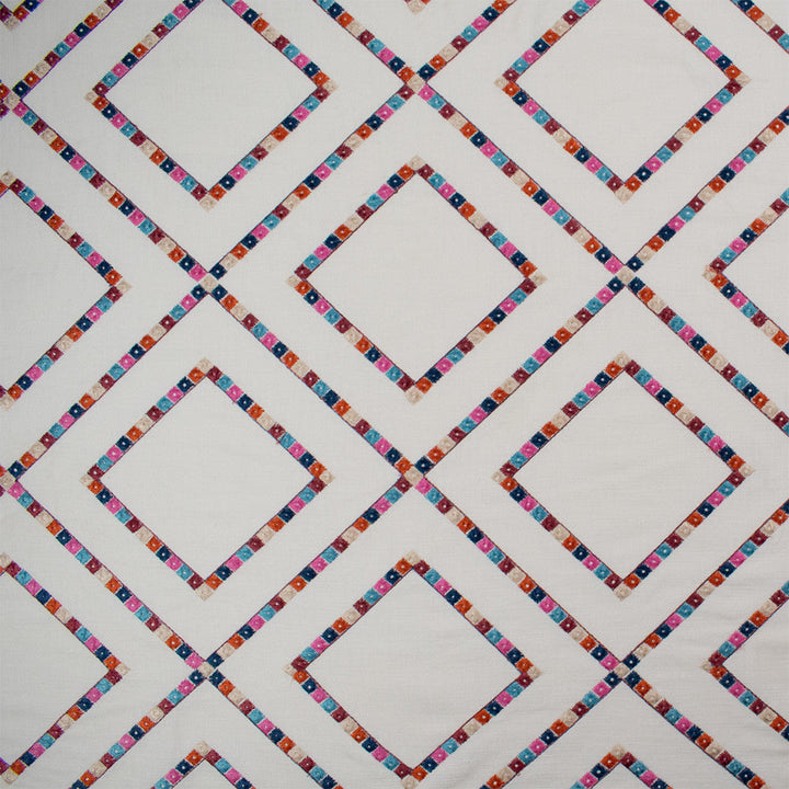 S5847 Carnival by Greenhouse Designer Fabric M15: Memos by Color 100% Cotton With 100% Viscose Embroidery India 9,000 double rubs </p><p>Repeat: 12.5" H, 11.5" V 52" - Swanky Fabrics -