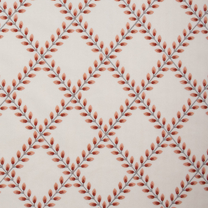 S5857 Coral by Greenhouse Designer Fabric 100% Polyester With 100% Viscose Embroidery India 9,000 </p><p>Repeat: 5.43" H, 6.1" V 54" - Swanky Fabrics -