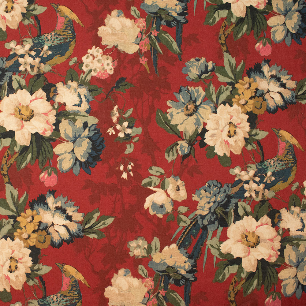 S5871 Crimson by Greenhouse Fabric M15: Memos by Color 100% Linen Spain 25,000 double rubs </p><p>Repeat: 27" H, 32" V 54" - Fabric Carolina -