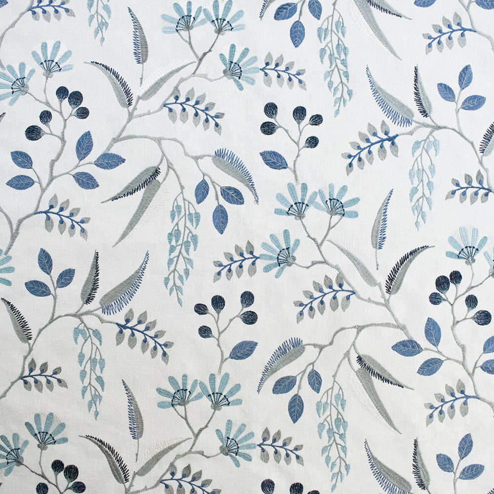 S6038 Nordic Blue by Greenhouse Fabric 52% Cotton, 48% Polyester With 100% Rayon Embroidery India 6,000 </p><p>Repeat: 25.25" H, 18.375" V 54" - Fabric Carolina -