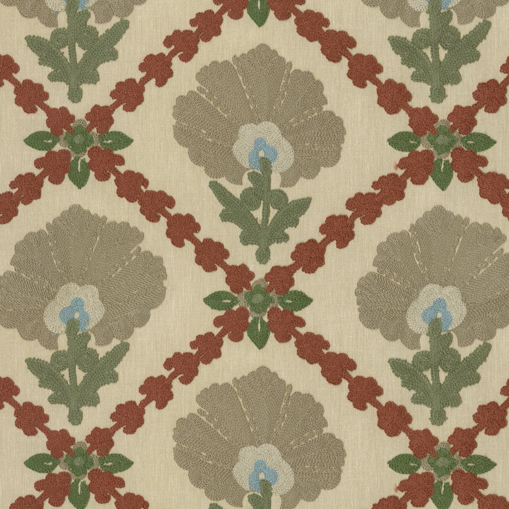 S6149 Harvest by Greenhouse Fabric 68% Polyester, 21% Linen, 11% Cotton With 100% Cotton Embroidery India 9,000 </p><p>Repeat: 10.7" H, 9.4" V 55" - Fabric Carolina -