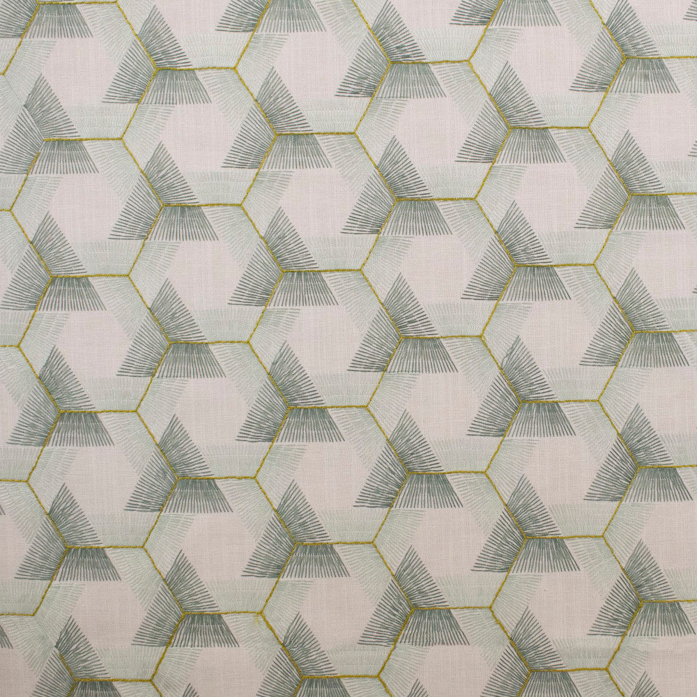 S6180 Spa by Greenhouse Fabric 82% Polyester, 11% Cotton, 7% Linen With 100% Polyester Embroidery India Drapery </p><p>Repeat: 5.25" H, 3.25" V 54" - Fabric Carolina -