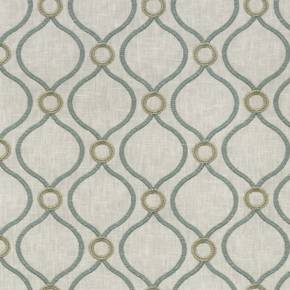 S6235 Lagoon by Greenhouse Fabric 70% Polyester, 30% Cotton With 100% Polyester Embroidery India 9,000 </p><p>Repeat: 4.63" H, 4" V 54" - Fabric Carolina -