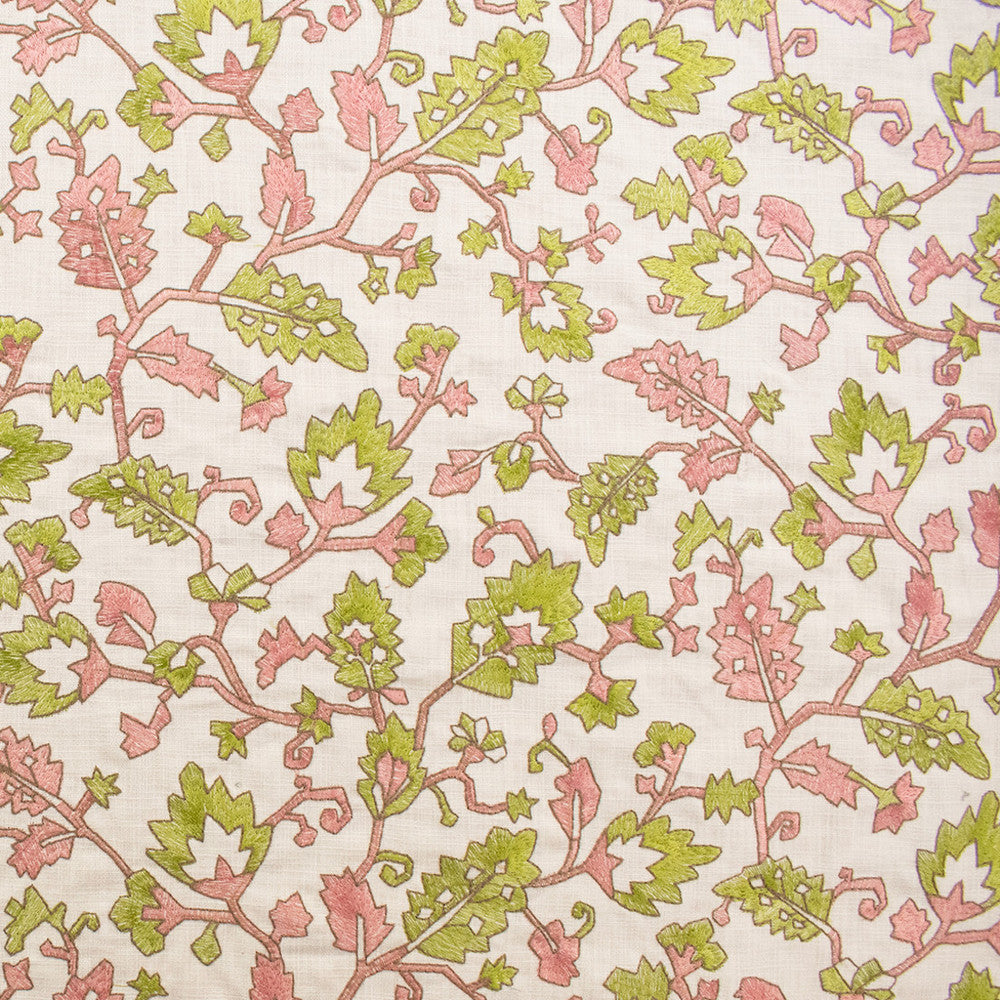S6342 Petal by Greenhouse Designer Fabric 100% Cotton With 78% Viscose, 22% Polyester Embroidery India 9,000 </p><p>Repeat: 25.75" H, 15.25" V 52" - Swanky Fabrics -