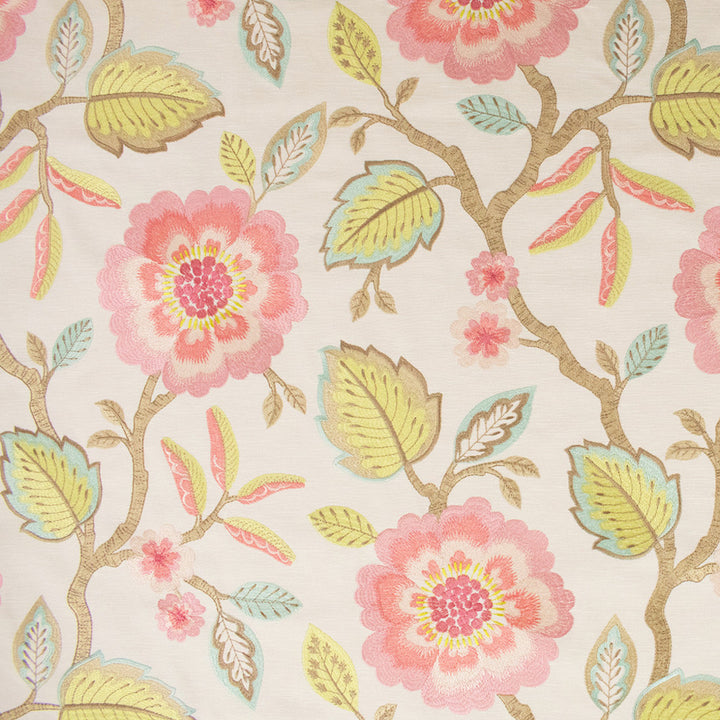 S6344 Bella Pink by Greenhouse Fabric 76% Polyester, 24% Cotton With 100% Viscose Embroidery India 9,000 </p><p>Repeat: 17" H, 18.25" V 51" - Fabric Carolina -