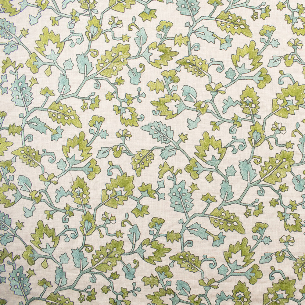 S6386 Caribbean by Greenhouse Fabric 100% Cotton With 78% Viscose, 22% Polyester Embroidery India 9,000 </p><p>Repeat: 25.75" H, 15.25" V 52" - Fabric Carolina -