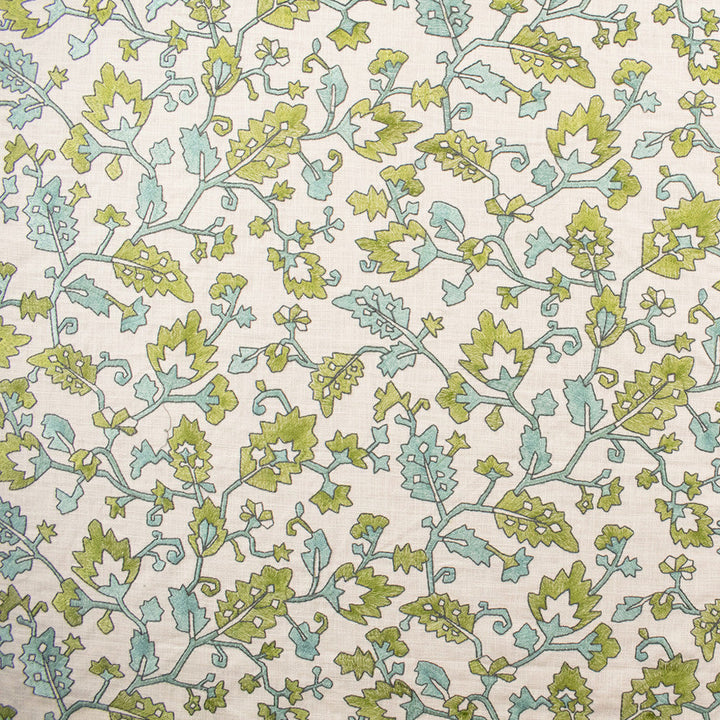 S6386 Caribbean by Greenhouse Designer Fabric 100% Cotton With 78% Viscose, 22% Polyester Embroidery India 9,000 </p><p>Repeat: 25.75" H, 15.25" V 52" - Swanky Fabrics -