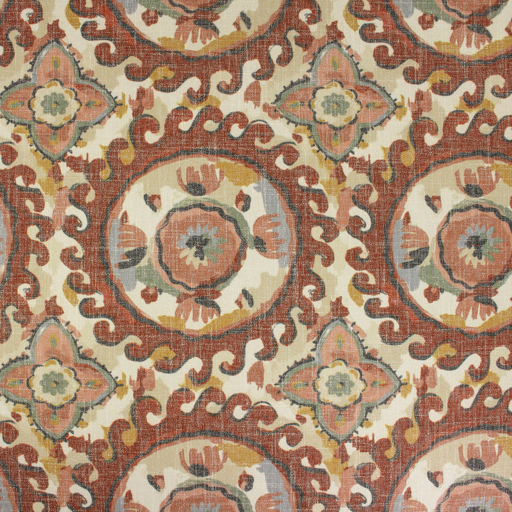 S6711 Cayenne by Greenhouse Designer Fabric 69% Polyester, 23% Viscose, 8% Linen China 15,000 </p><p>Repeat: 13.5" H, 13.5" V 55" - Swanky Fabrics -