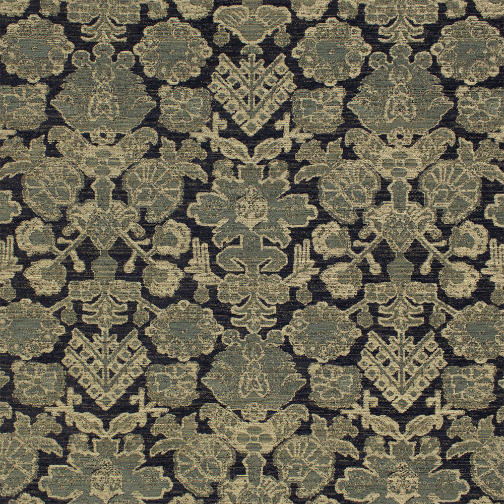 S6775 Indigo by Greenhouse Fabric 100% Polyester China 15,000 </p><p>Repeat: 14.25" H, 27.25" V 56" - Fabric Carolina -