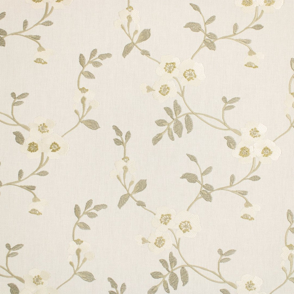 S6803 Ivory by Greenhouse Fabric 68% Polyester, 21% Linen, 11% Cotton With 100% Viscose Embroidery India DRAPERY </p><p>Repeat: 13.1" H, 9.25" V 53" - Fabric Carolina -