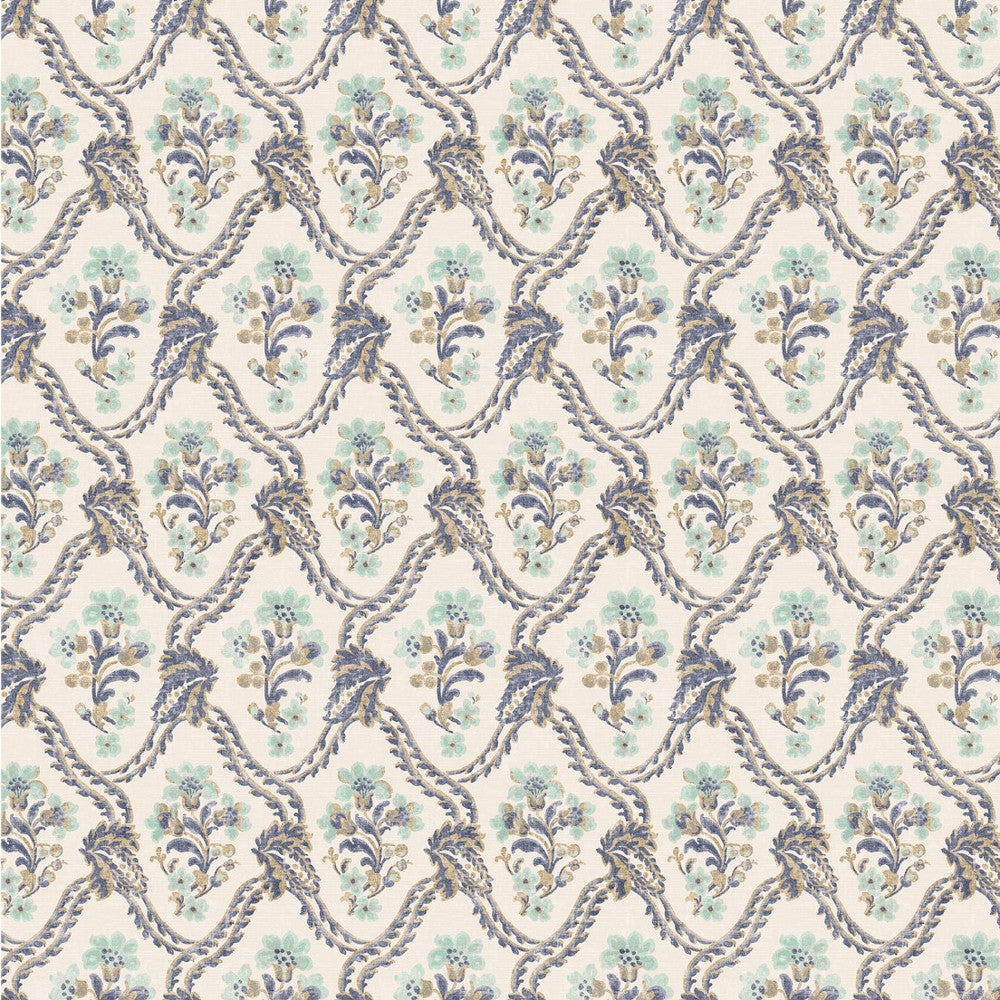 S6845 Royal Blue by Greenhouse Fabric 90% Cotton, 10% Linen Spain 20,000 </p><p>Repeat: 13.58" H, 27.08" V 55" - Fabric Carolina -